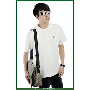 New arrival solid men's golf shirt with 100% cotton, CVC and T/C