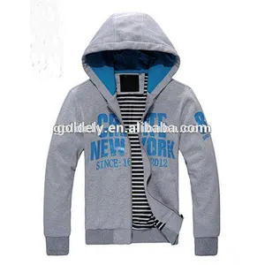 Men's full zipper kangaroo pocket Hoodie / Custom Zip Hoodies