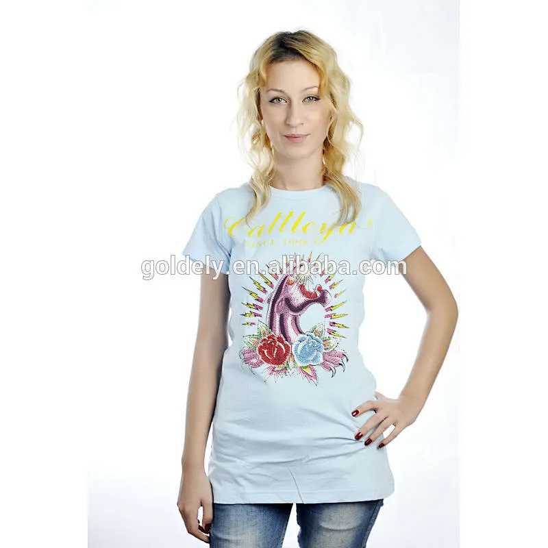Fashion Girls Wholesale Bling T Shirt