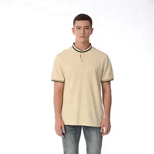 new style custom embroidered contrast collar polo shirt