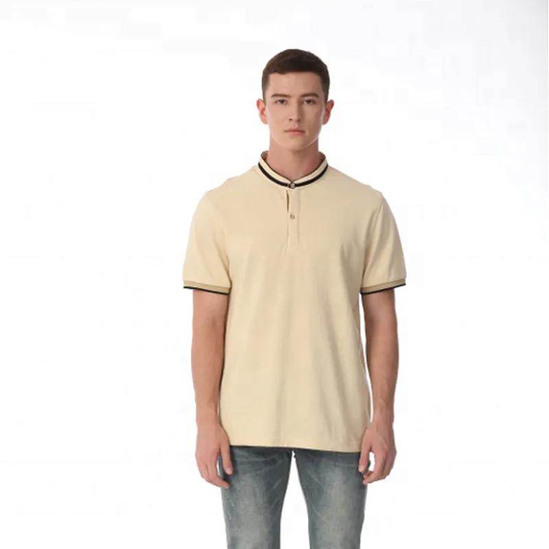 new style custom embroidered contrast collar polo shirt