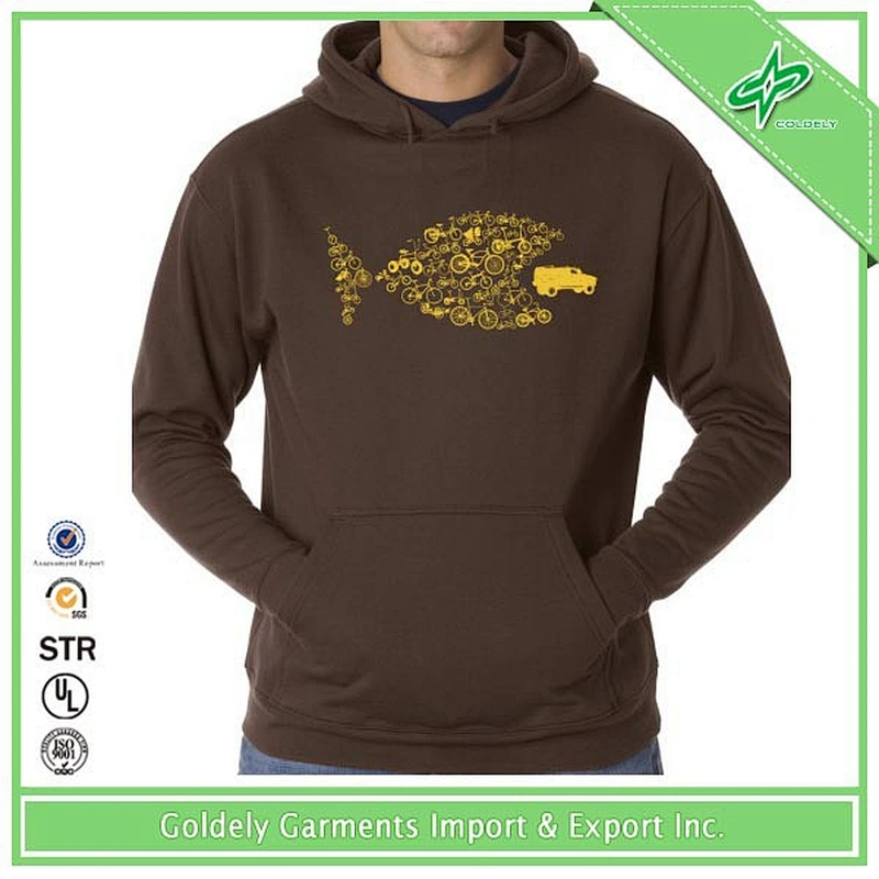 Men's Pullover 100% Cotton Fleece Sweatshirts without Hood