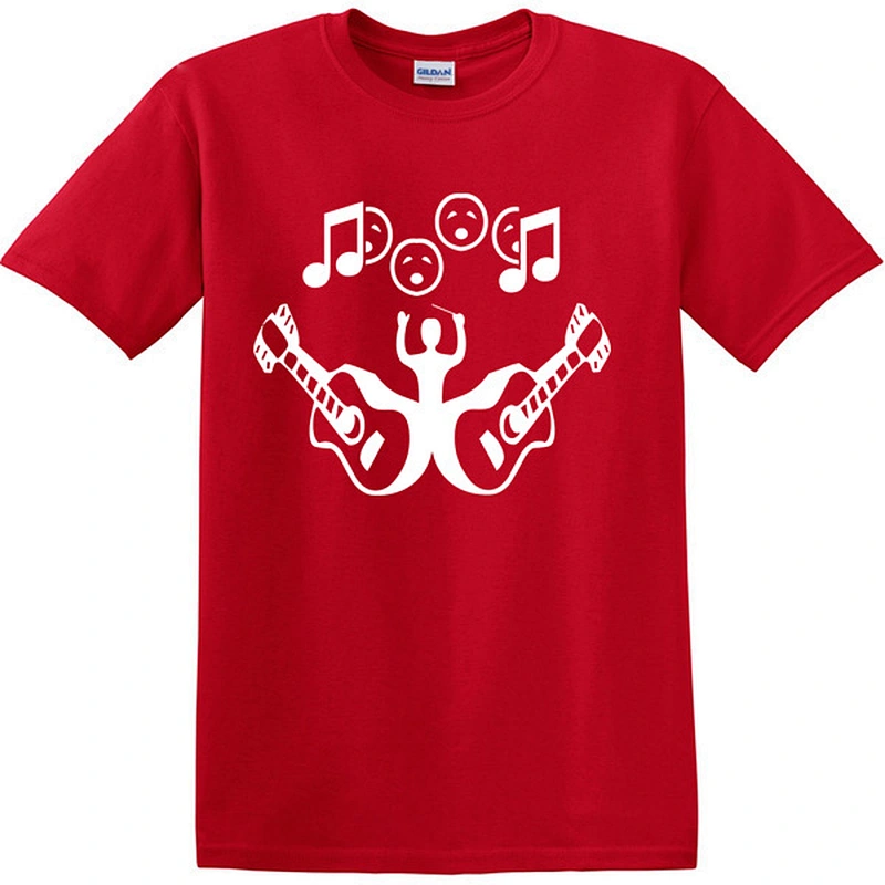 Garment Factory Women's Dark Red O-neck T-shirt Trendy Printed 100% Cotton T-shirt