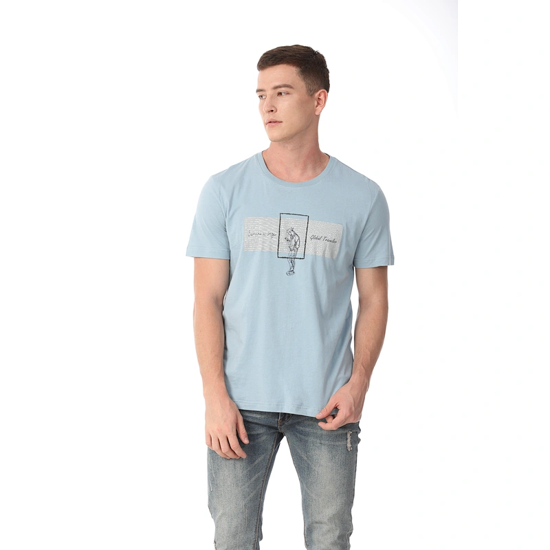 Plain custom LOGO printed cotton t-shirt blank plain men tshirt with LOGO