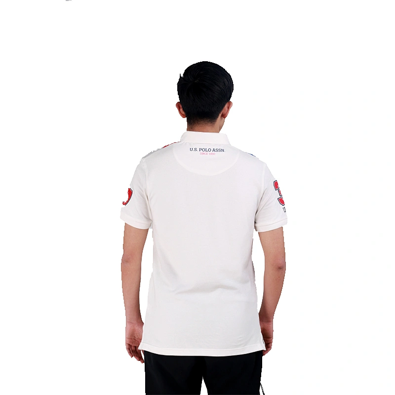 Adults Age Group and Shirts Product Type white and green color combination polo t shirts