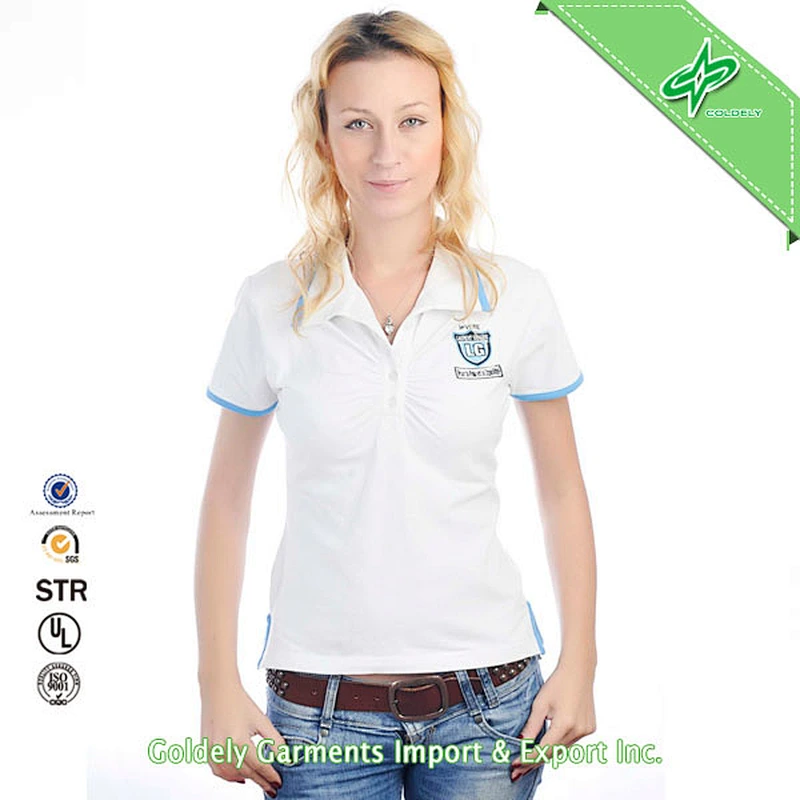 High Quality Blank T Shirt Polo Neck Shirt Wholesale With A Embroidery Logo