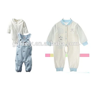 baby rompers cotton rompers button custom/zip-up baby clothes wholesale