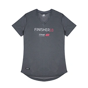 Cheap polyester fabric quick dry promotion printing v-neck T shirt