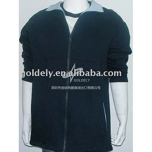 Men's zip up hoody polar fleece sweater