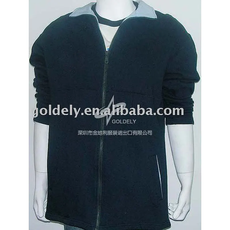 Men's zip up hoody polar fleece sweater