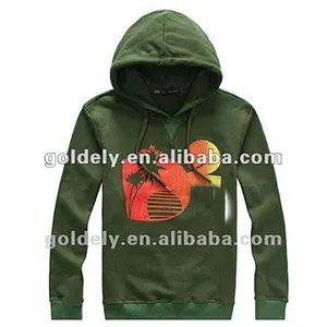 cheap men's 100% polyester printing hooded sweatshirt