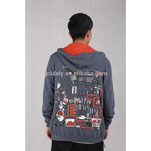 Double zipper men and women polar fleece sweater hoodies