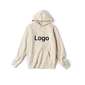 OEM mens white Hoodie 100% Cotton Long Sleeve custom mens plain pullover hoodies