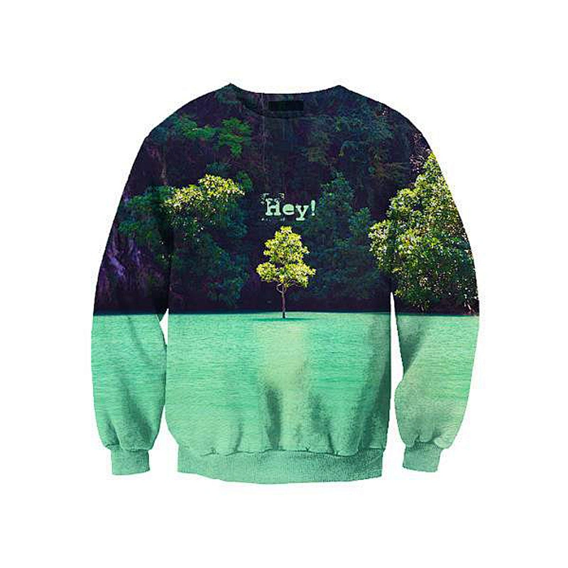 3D full digital printing 100 polyester sweatshirt