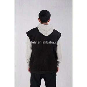 Double zipper men and women polar fleece sweater hoodies