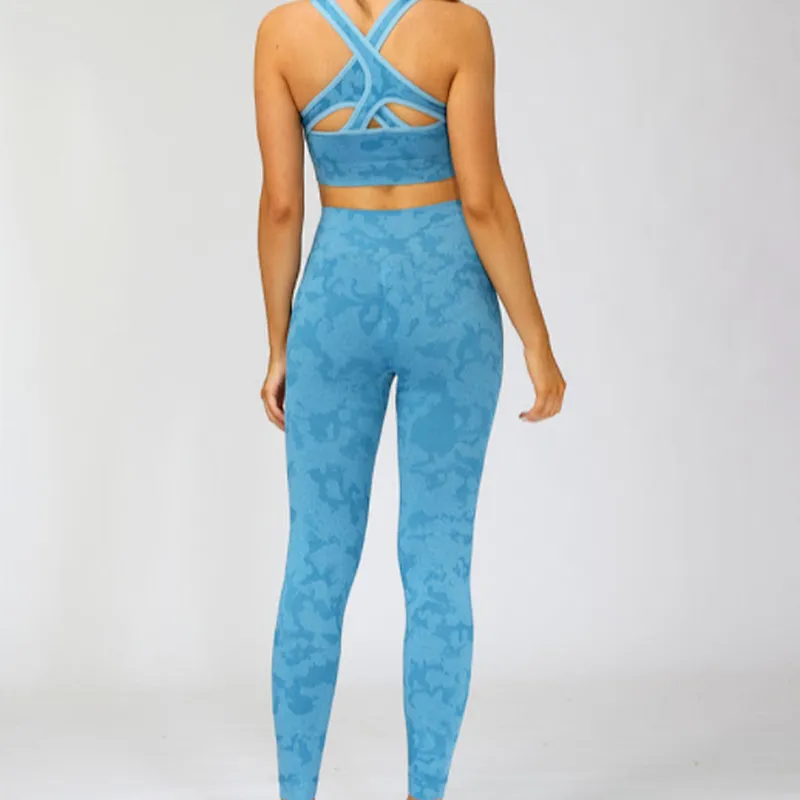 Leopard 2 Piece Yoga Sets Snake Women Fitness Workout Clothing Gym Sets Fitness Yoga Suit Sport Wear Seamless Athletic Sets
