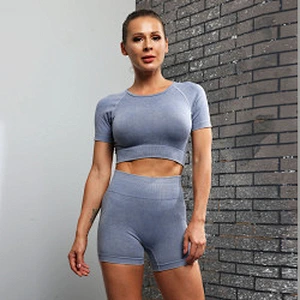 New Arrival Tik Tok Seamless Sport Bra Short Set Yoga Wear Fitness Clothing Workout Set Gym Fitness Clothes Active Wear