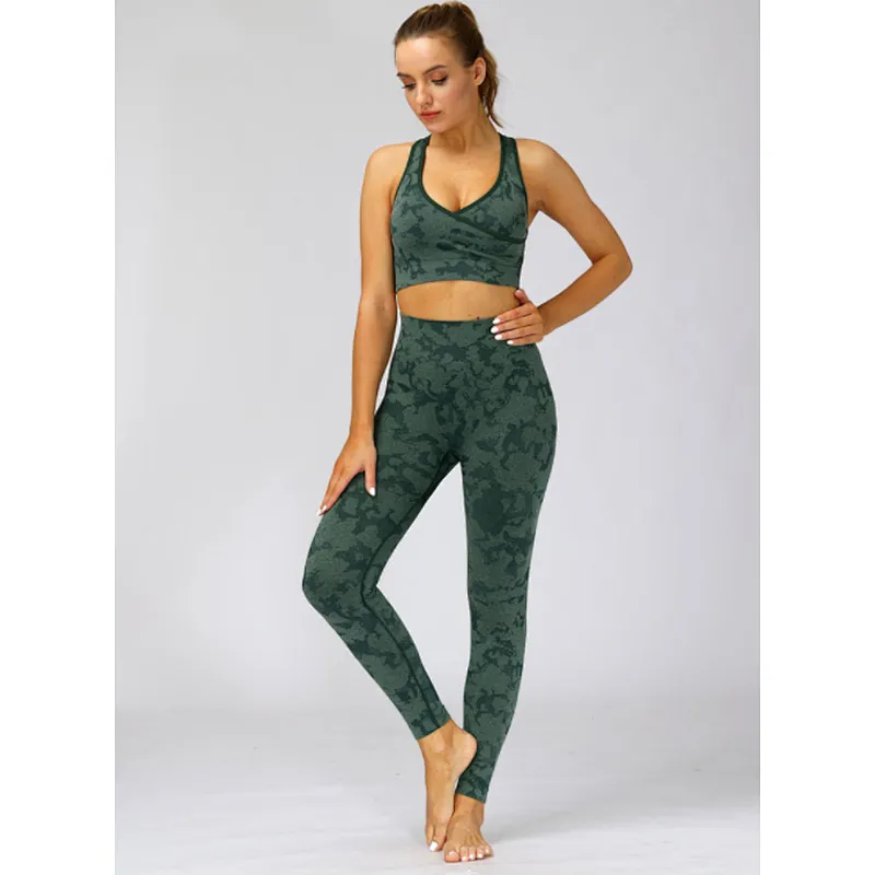 Leopard 2 Piece Yoga Sets Snake Women Fitness Workout Clothing Gym Sets Fitness Yoga Suit Sport Wear Seamless Athletic Sets