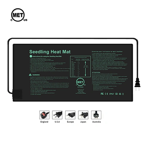 PVC Seedling Heat Mat 20w 46w 105w Durable Waterproof 20 x 20 inch 120v 240V Heat Mat Seed MET