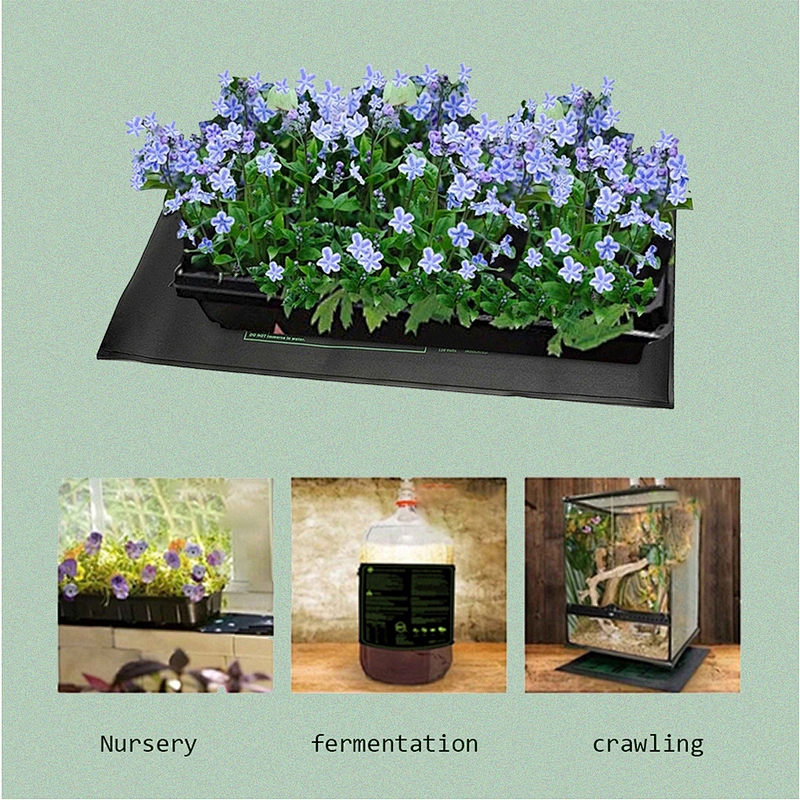 PVC Seedling Heat Mat 20w 46w 105w Durable Waterproof 20 x 20 inch 120v 240V Heat Mat Seed MET