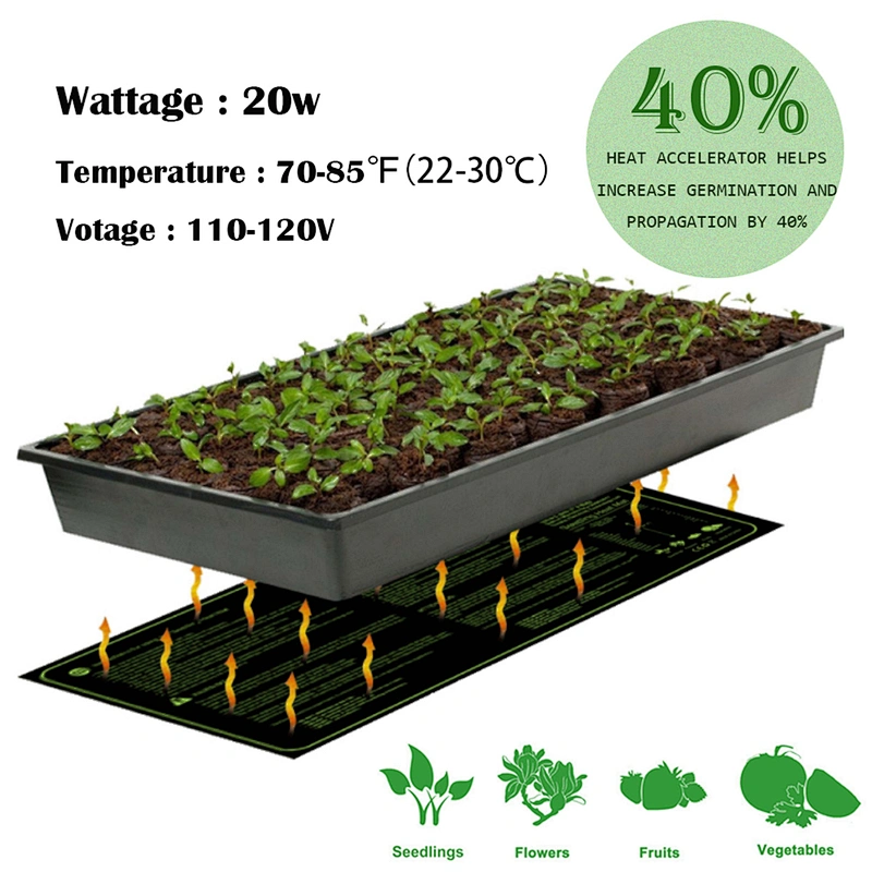 PVC Waterproof Seed Starting Grow Germination Heated Plant Mat 20 x 20.75 Plant Heating Pad Seedling Heat Mat