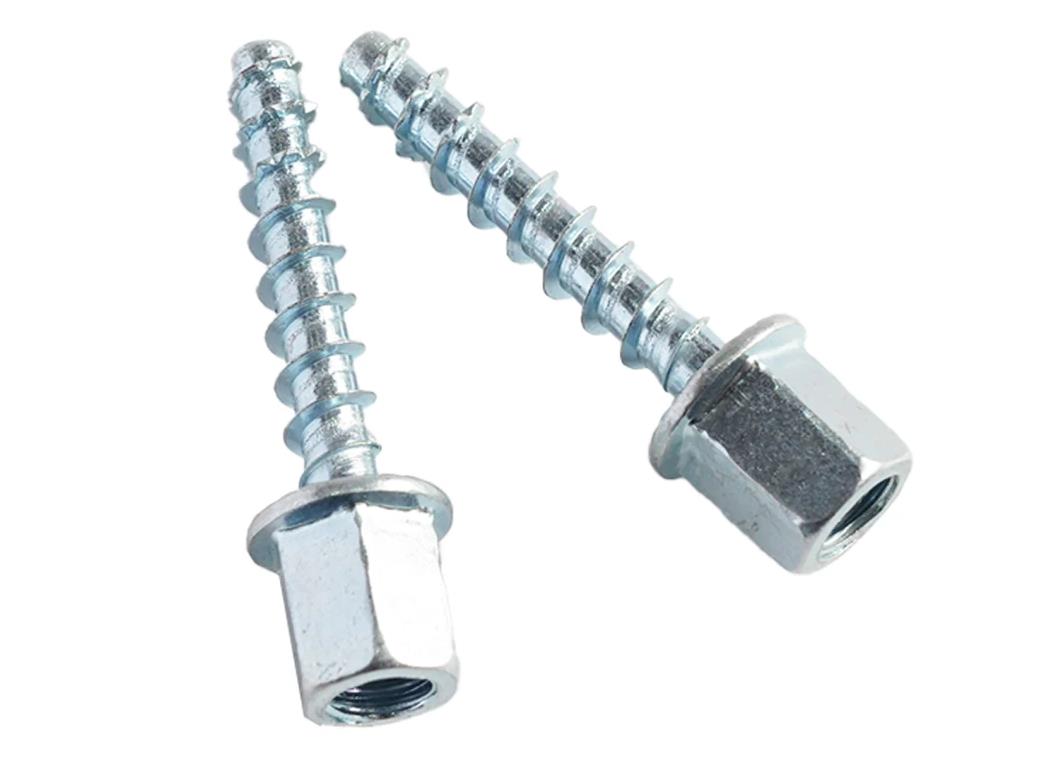 Anclaje de tornillo de hormigón de acero al carbono con brida hexagonal
