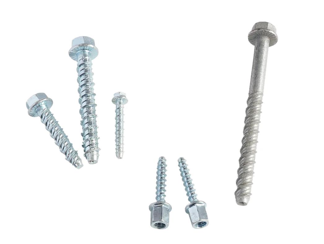 Anclaje de tornillo de hormigón de acero al carbono con brida hexagonal