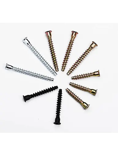 Tornillo de confirmación de muebles hexagonales de acero al carbono
