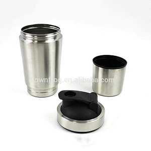 750ML Custom Logo Stainless Steel Wide Mouth Protein Shaker Matte Black Aluminium Water Bottle