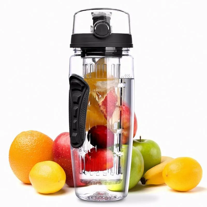 1000ml BPA Free Fruit Infuser Tritan Plastic water bottle