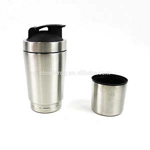 750ML Custom Logo Stainless Steel Wide Mouth Protein Shaker Matte Black Aluminium Water Bottle