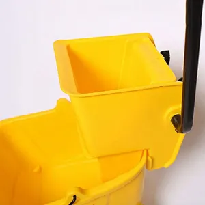 Heavy Duty Trolley Cleaning Wringer Plastic Mop Bucket