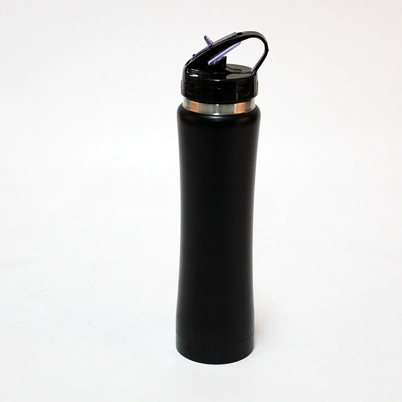 500ml stainless steel sport water bottle with straw