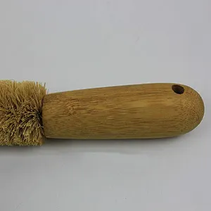 Hot Sale Customized Home Kitchen Wooden Long Handle Nature Coconut Fibre Cleaning Water Bottle Brush