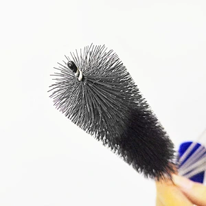 stainless steel straws with Nylon brush Mini Steel Handle Tube Cleaning Brushes