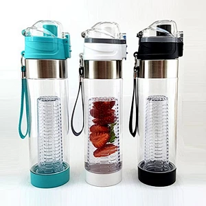 700ml BPA Free Custom Logo Fruit Infuser Drinking Tritan Plastic Water Bottle