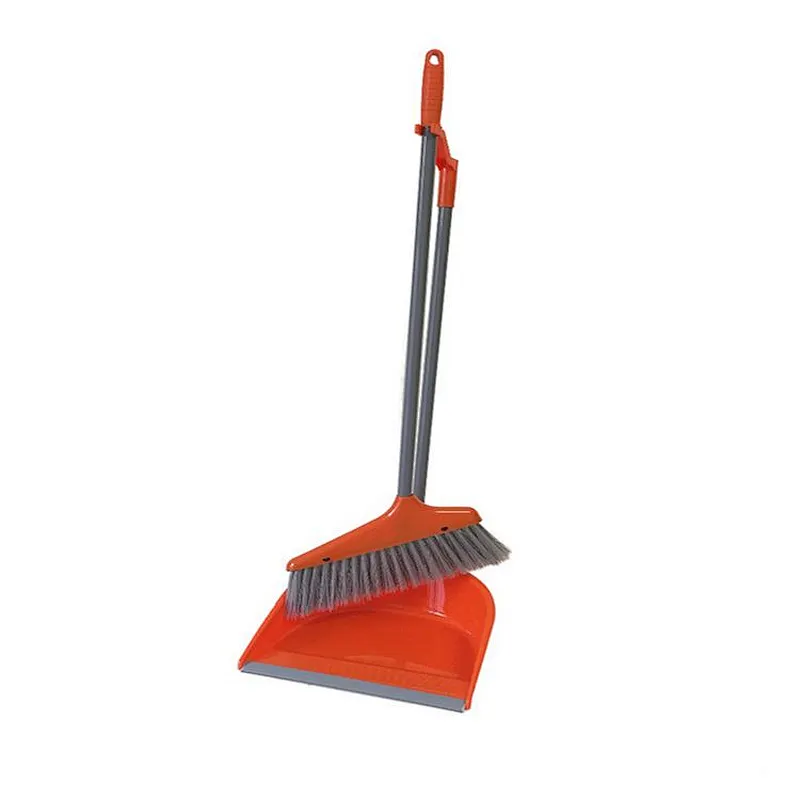 2017 Plastic Indoor Outdoor Dustpan with Long handle brush