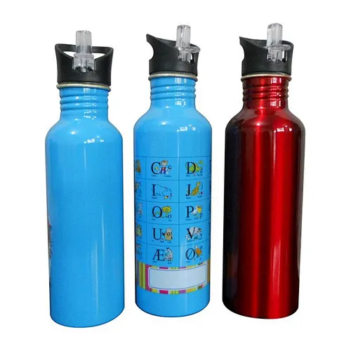 750ML Wholesale fair trade custom logo cartoon kids warm sports metal aluminum hockey hot and cold sublimation water bottle