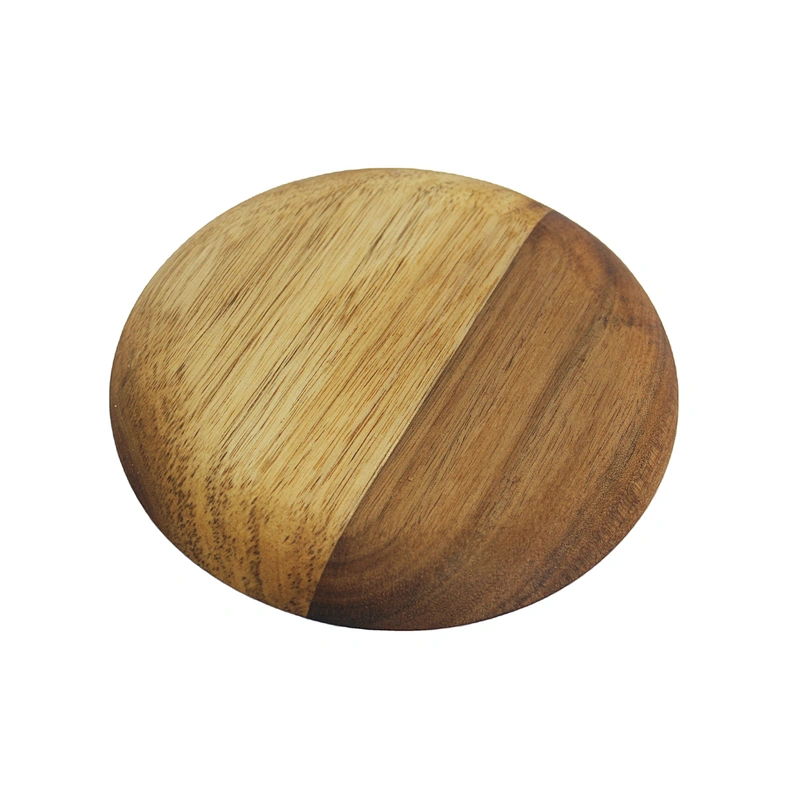 round acacia wood server  tray 6inch