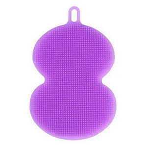 The cheapest hot sale high quality dish washing silicon sponge scrubber