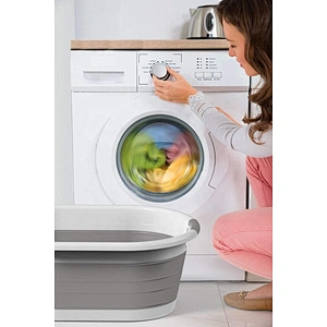 2019 New silicone collapsible foldable laundry basket plastic folding clothes storage basket