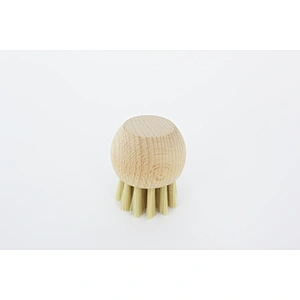 Vegetable and Mushroom Cleaning Brush with Beech Wood Handle Sisal Fiber soft brush bristle