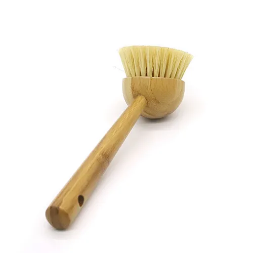 Hot Sale Bamboo Cleaning Brush Scrubbers with Natural Environmental Bamboo Handle for Dishes, Pots, Pans, Vegetables