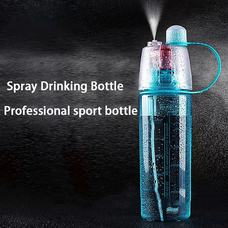 Hot Sale Custom Logo Bpa Free Drinking Plastic Water Sports Bottle With Spray