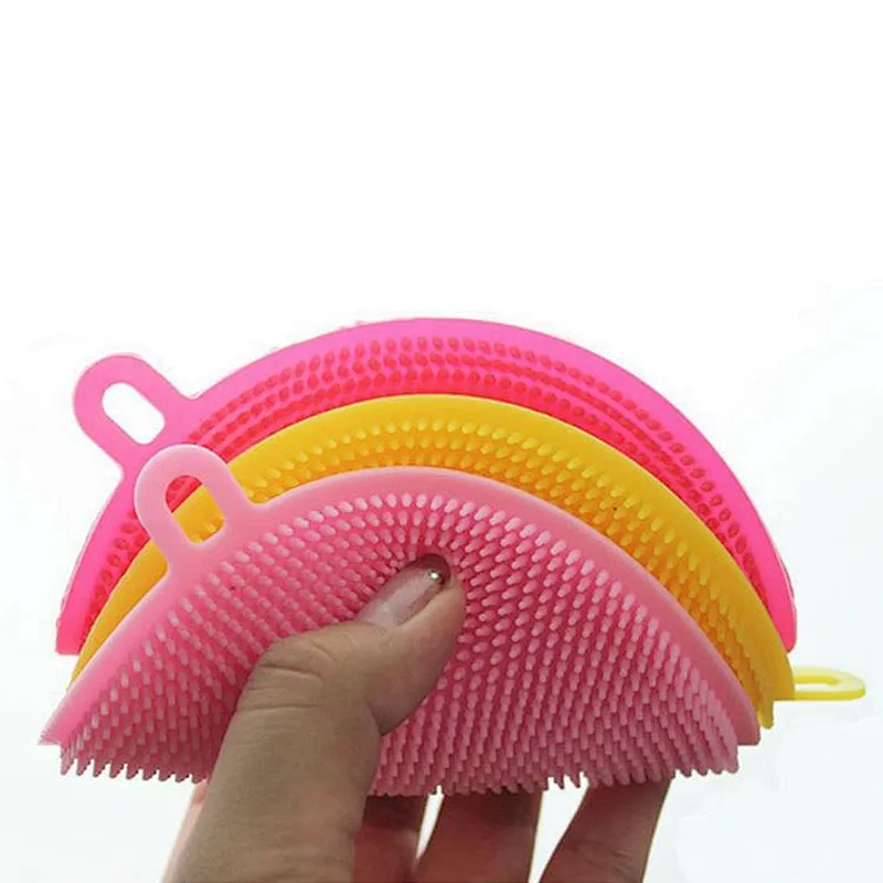 The cheapest hot sale high quality dish washing silicon sponge scrubber