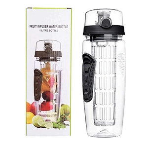 1000ml BPA Free Fruit Infuser Tritan Plastic water bottle