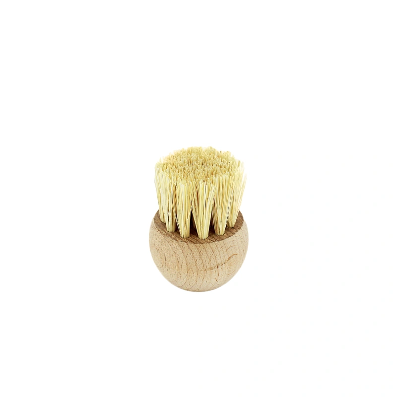 Vegetable and Mushroom Cleaning Brush with Beech Wood Handle Sisal Fiber soft brush bristle
