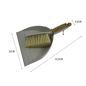 Household daily cleaning wood dusting bed carpet sofa cleaning brush with dustpan set
