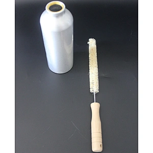 bamboo bottle cleaning brush sisal fiber for 3CM mouth wide tampico