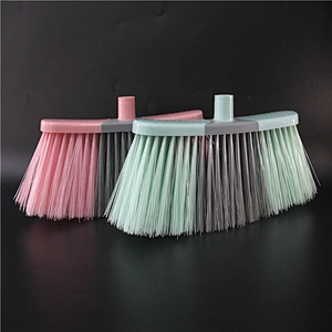 China factory premium quality plastic broom for home cleaning light green pink